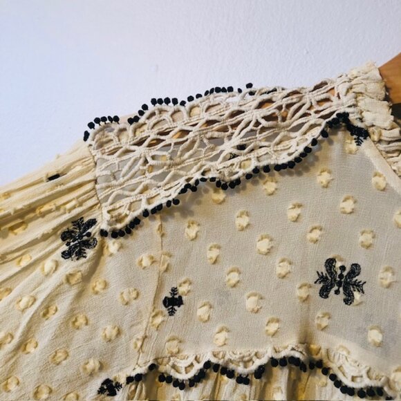 Zara High-Neck Blouse – Size S – Tan – Long Sleeve – Elegant & Versatile - Picture 3 of 7